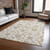3' X 5' Ivory Brown And Gray Moroccan Washable Indoor Outdoor Area Rug