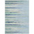 3' X 5' Sky Blue Aqua And Gray Striped Washable Indoor Outdoor Area Rug