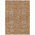 5' X 8' Copper Ivory And Black Floral Washable Indoor Outdoor Area Rug