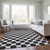 3' X 5' Black And Ivory Polka Dot Washable Indoor Outdoor Area Rug - Black, Ivory