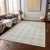 3' X 5' Ivory Beige And Brown Plaid Washable Indoor Outdoor Area Rug