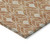 3' X 5' Copper And Beige Geometric Washable Indoor Outdoor Area Rug Transitional Style - Copper, Beige Color
