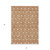 3' X 5' Copper And Beige Geometric Washable Indoor Outdoor Area Rug Transitional Style - Copper, Beige Color