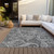 3' X 5' Gray Charcoal And Ivory Paisley Washable Indoor Outdoor Area Rug