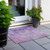 2' X 3' Purple Abstract Washable Non Skid Indoor Outdoor Area Rug Transitional Style - Purple Color