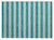 2' X 3' Turquoise Striped Washable Non Skid Indoor Outdoor Area Rug - Turquoise