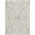 5' X 8' Beige And Ivory Damask Washable Indoor Outdoor Area Rug