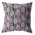 20” Lavender Black Fall Leaves Indoor Outdoor Throw Pillow