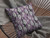 20” Lavender Black Fall Leaves Indoor Outdoor Throw Pillow