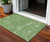 3' X 5' Green Blue And Ivory Abstract Washable Indoor Outdoor Area Rug