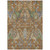 5' X 8' Copper Green And Beige Floral Washable Indoor Outdoor Area Rug