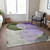 5' X 8' Lavender Purple And Green Geometric Washable Indoor Outdoor Area Rug