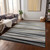 3' X 5' Gray Ivory And Beige Striped Washable Indoor Outdoor Area Rug
