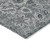 3' X 5' Gray Silver And Charcoal Floral Washable Indoor Outdoor Area Rug Transitional Style - Gray, Silver, Charcoal Color