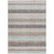 3' X 5' Taupe And Ivory Striped Washable Indoor Outdoor Area Rug - Taupe, Ivory