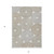 3' X 5' Ivory Brown And Gray Geometric Washable Indoor Outdoor Area Rug