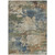 3' X 5' Blue Green And Beige Abstract Washable Indoor Outdoor Area Rug