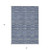 3' X 5' Navy Blue And Denim Blue Striped Washable Indoor Outdoor Area Rug - 608219052782
