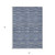 3' X 5' Navy Blue And Denim Blue Striped Washable Indoor Outdoor Area Rug