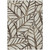 3' X 5' Chocolate And Beige Floral Washable Indoor Outdoor Area Rug