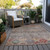 3' X 5' Gray Tan And Terra Cotta Floral Washable Indoor Outdoor Area Rug