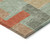 5' X 8' Sage Gray And Orange Geometric Washable Indoor Outdoor Area Rug