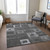 5' X 8' Black And Gray Geometric Washable Indoor Outdoor Area Rug - 880016796643