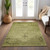 5' X 8' Khaki Brown And Taupe Oriental Washable Indoor Outdoor Area Rug