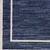 6' Navy Blue And Ivory Indoor Outdoor Runner Rug