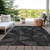 5' X 8' Black Charcoal And Gray Geometric Washable Indoor Outdoor Area Rug