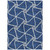 5' X 8' Blue And Ivory Geometric Washable Indoor Outdoor Area Rug Contemporary Style - Blue, Ivory Color