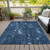 3' X 5' Blue And Ivory Abstract Washable Indoor Outdoor Area Rug - Blue, Ivory