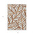 5' X 8' Orange Beige And Copper Floral Washable Indoor Outdoor Area Rug