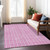 5' X 8' Blush And Ivory Striped Washable Indoor Outdoor Area Rug