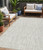 5' X 8' Ivory And Beige Tribal Washable Indoor Outdoor Area Rug