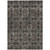 5' X 8' Gray And Black Floral Medallion Washable Indoor Outdoor Area Rug
