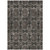 5' X 8' Gray and Black Floral Medallion Washable Non Skid Indoor Outdoor Area Rug
