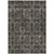 5' X 8' Gray and Black Floral Medallion Washable Non Skid Indoor Outdoor Area Rug