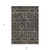 5' X 8' Gray and Black Floral Medallion Washable Non Skid Indoor Outdoor Area Rug