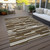 5' X 8' Brown And Ivory Striped Washable Indoor Outdoor Area Rug Transitional Style - Brown, Ivory Color