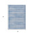 3' X 5' Sky Blue And Ivory Striped Washable Indoor Outdoor Area Rug - Sky Blue, Ivory
