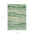 3' X 5' Green Striped Washable Indoor Outdoor Area Rug