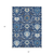 5' X 8' Navy Blue Charcoal And Ivory Damask Washable Indoor Outdoor Area Rug