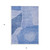 3' X 5' Navy Blue And Denim Blue Abstract Washable Indoor Outdoor Area Rug Transitional Style - Navy Blue, Denim Blue Color