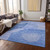 3' X 5' Navy Blue And Denim Blue Abstract Washable Indoor Outdoor Area Rug Transitional Style - Navy Blue, Denim Blue Color