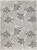 9' X 12' Gray Black And Ivory Palm Leaf Indoor Outdoor Area Rug