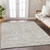 3' X 5' Taupe And Beige Floral Washable Indoor Outdoor Area Rug
