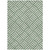 5' X 8' Green And Ivory Geometric Washable Indoor Outdoor Area Rug - Green, Ivory