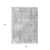 3' X 5' Gray And Silver Geometric Washable Indoor Outdoor Area Rug