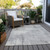 3' X 5' Gray And Silver Geometric Washable Indoor Outdoor Area Rug